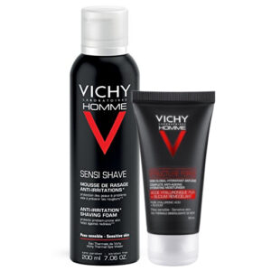 VICHY Homme Zestaw: pianka do golenia 200ml + krem przeciwzmarszczkowy 50ml