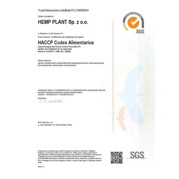 certyfikat HACCP