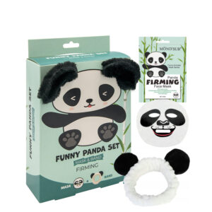Mond'sub Ujędrniająca maska do twarzy w płachcie z opaską kosmetyczną zestaw Funny Panda Set